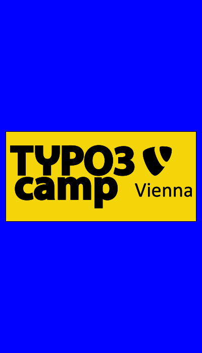 Gelbes Logo der Veranstaltung TYPO3camp Vienna 2024